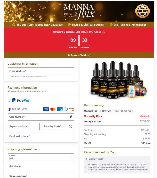 MannaFlux Checkout